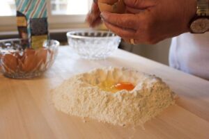 Bolognese Pasta Class in Bologna with a Local Expert, Giovanna C - The food run-down: crescentine, tigelle, tomatoes, pasta, side, dessert