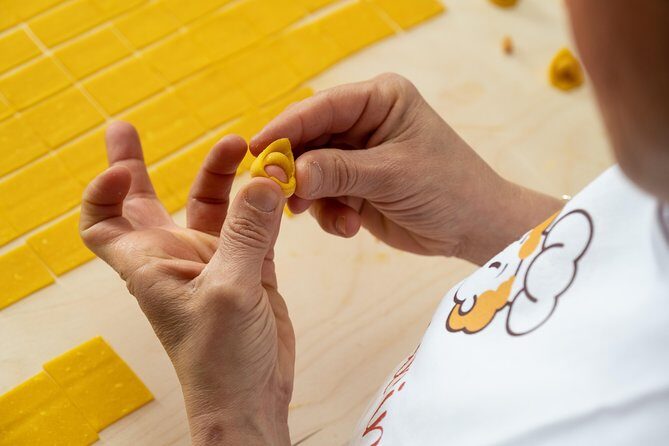 Cesarine: Small group Tortellini Class at Local's Home in Bologna - How the Meal Lands: Lunch or Dinner With Wine and Plates You Earn